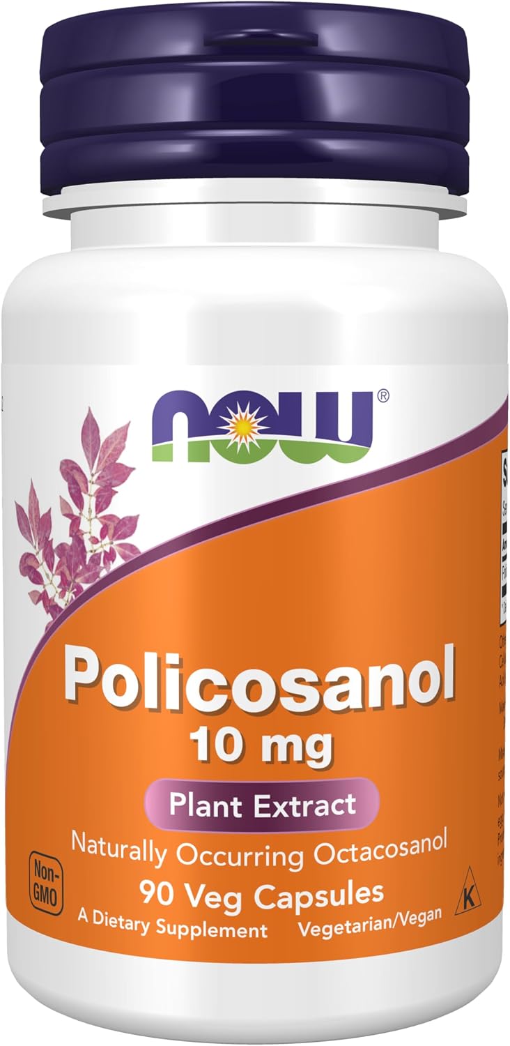 NOW Foods Policosanol 10 mg, 90 Vegan Capsules - görsel 1