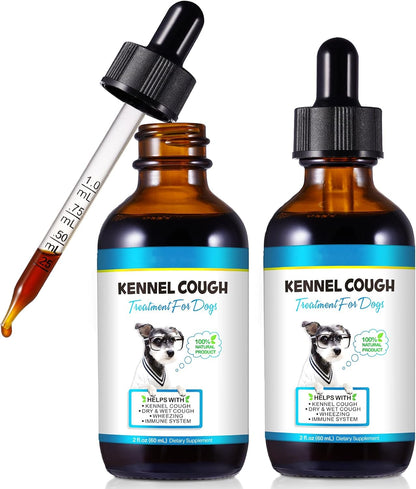 Kennel Cough for Dogs - Natural Herbal Cough Support, Gentle Dog Congestion Relief, Liquid Dog Allergy Support