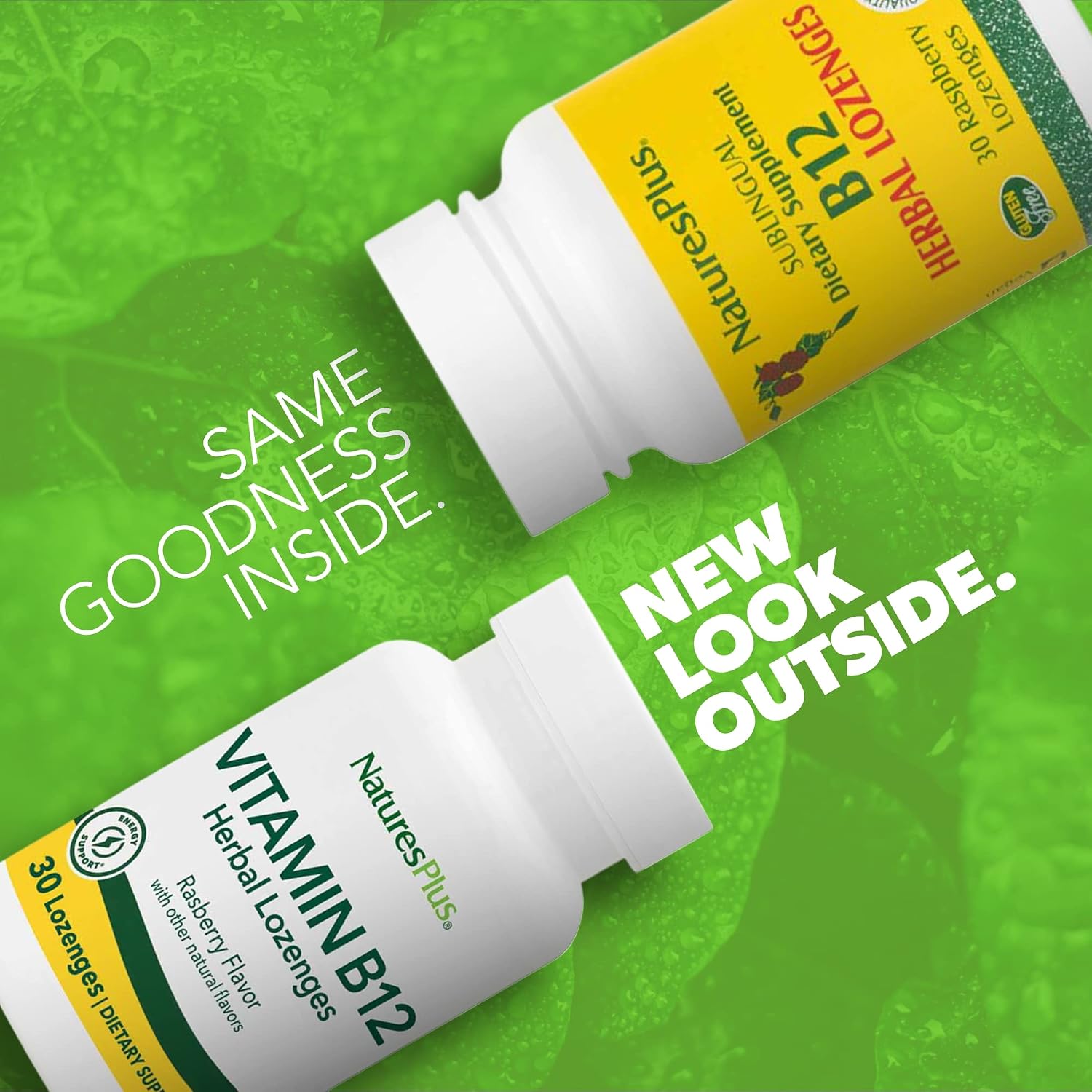 NaturesPlus Vitamin B12 1000 mcg - 30 Lozenges - Raspberry - görsel 2