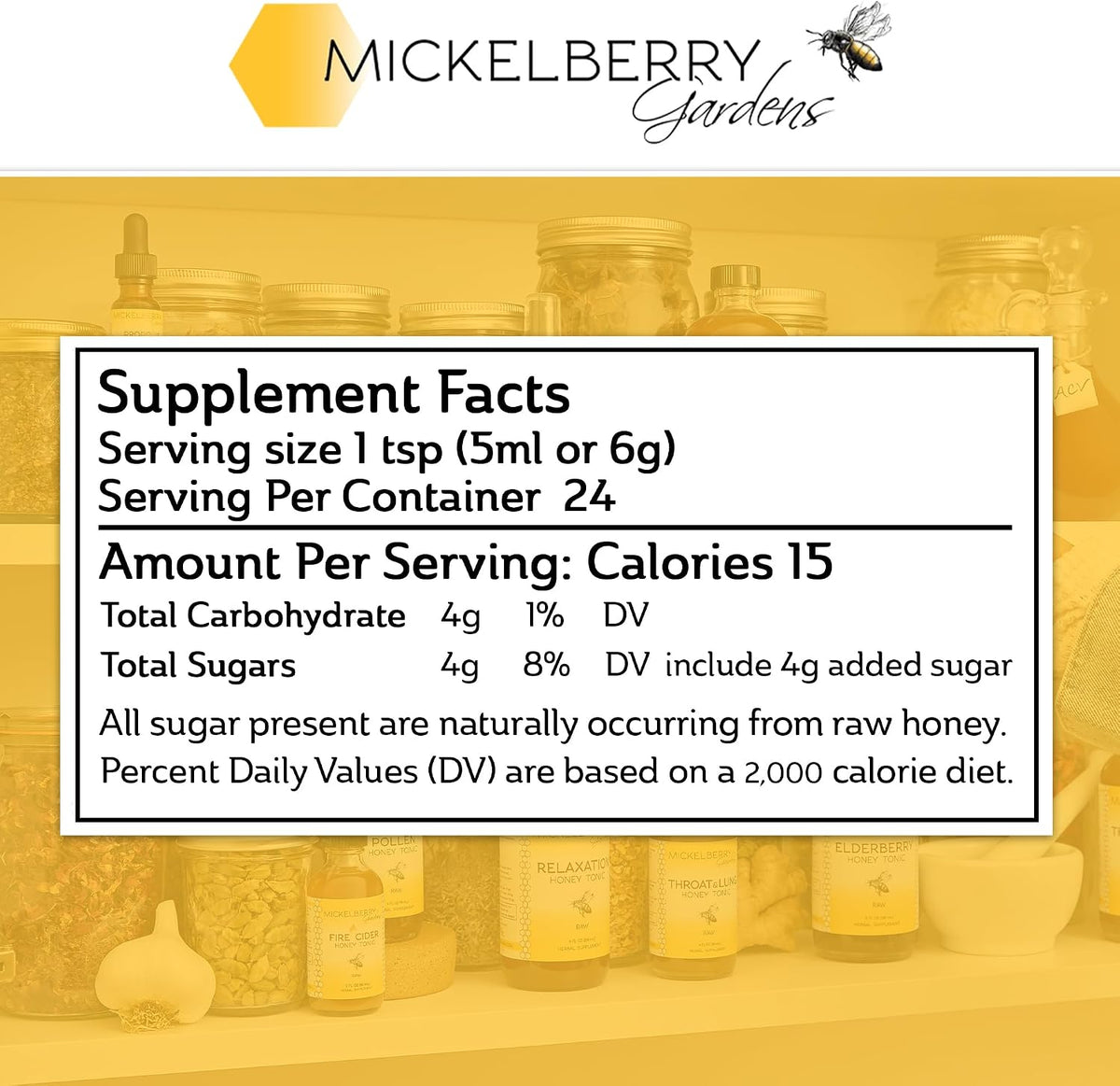Mickelberry Gardens Pollen Honey Tonic 4oz (118ml) 2 Pack Respiratory Support - görsel 6