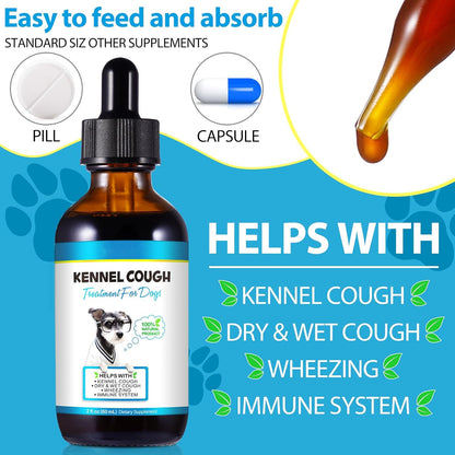 Kennel Cough Relief for Dogs - Natural Herbal Drops, 60ml