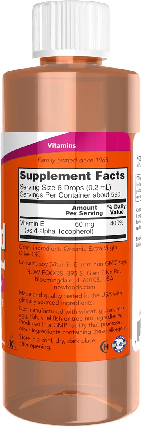 NOW Foods Natural Vitamin E Liquid - 118 ml - görsel 2