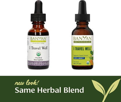 Banyan Botanicals I Travel Well Liquid Extract – Organic Fast-Acting Immune Support – 30 ml