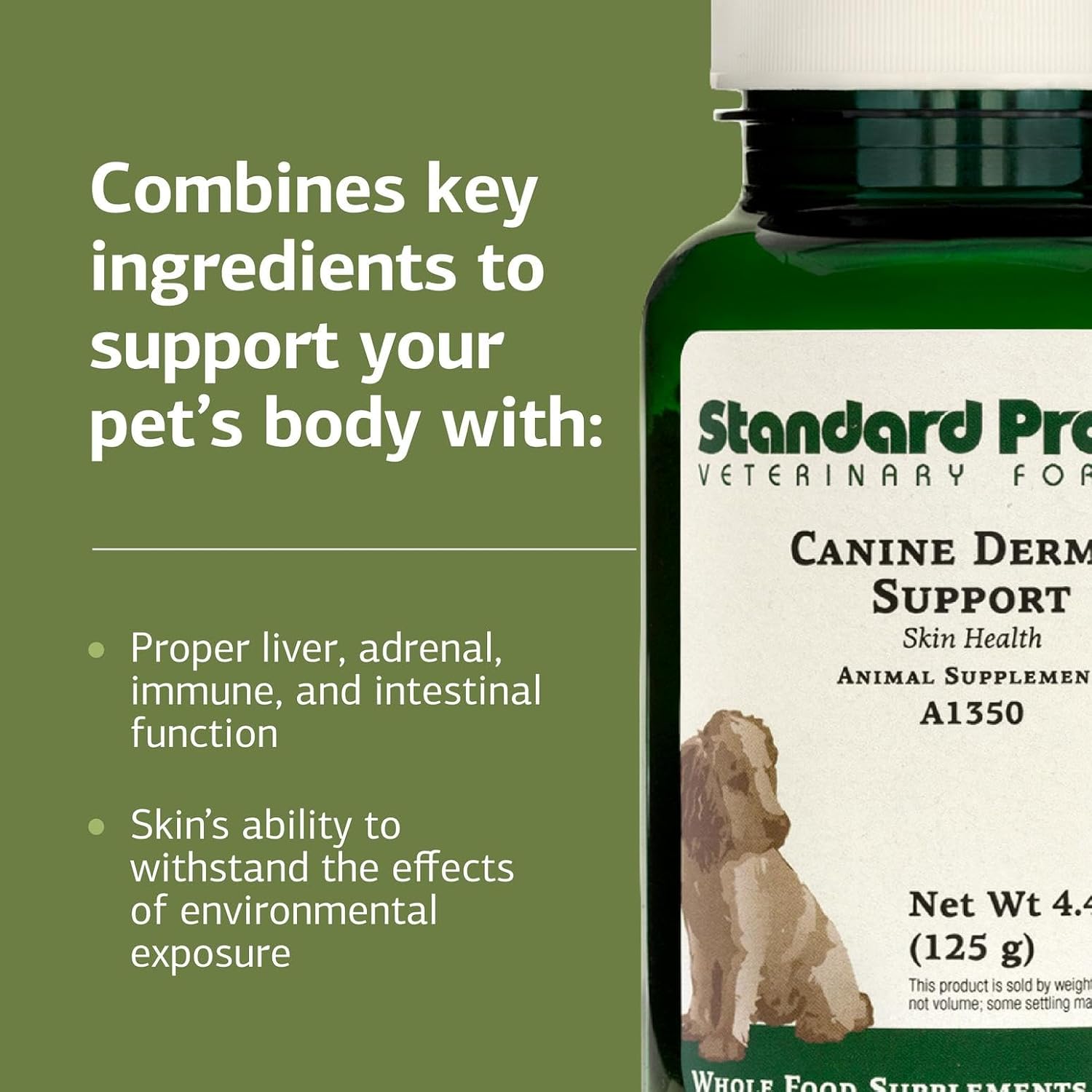 Standard Process Canine Dermal Support - Skin & Adrenal Gland Supplement for Dogs - 125 g - görsel 4