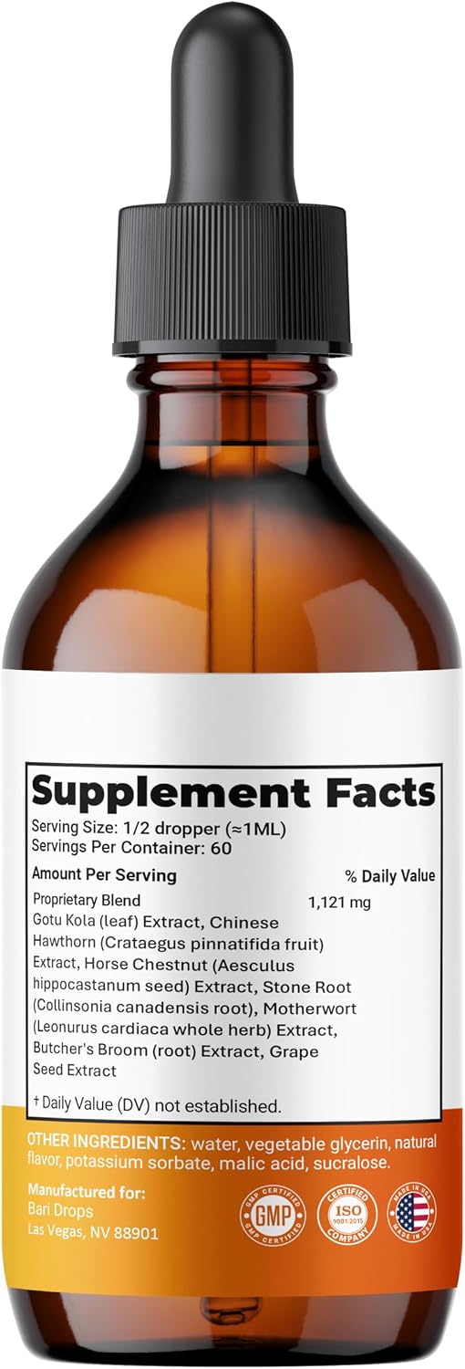 (2 Pack) Bari Drops Supplement, Maximum Potency, Bari Drops Liquid Extract Vitamin for Men and Women 60 ml, 2 Month Supply - görsel 4