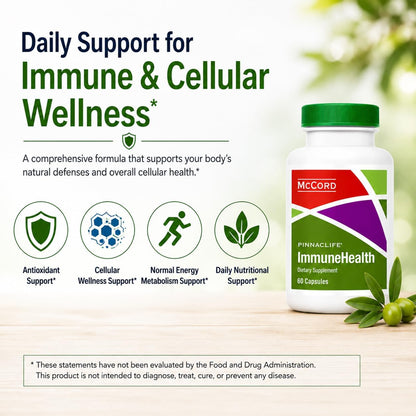 McCord ImmuneHealth Olive Leaf Extract Supplement with 1500 mg Olivamine, Hydroxytyrosol & Oleuropein