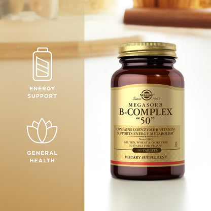 Solgar Megasorb B Complex 50 - 100 Tablets