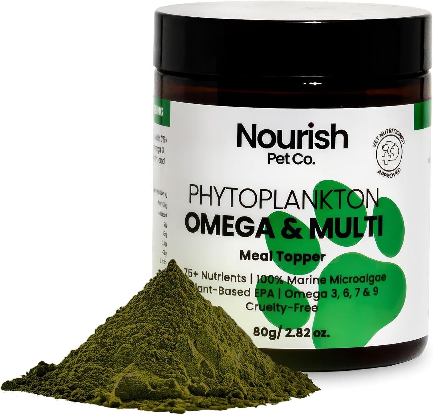 Nourish Pet Co. Phytoplankton Omega & Multivitamin for Dogs and Cats – 80g - görsel 1