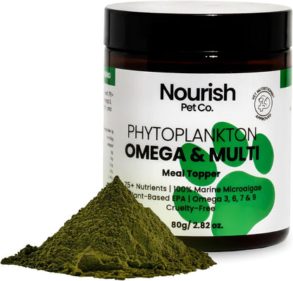 Nourish Pet Co. Phytoplankton Omega & Multivitamin for Dogs and Cats – 80g
