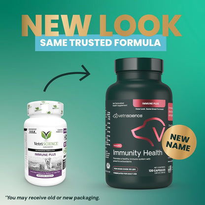 VetriScience Immunity Health Easy-Open Capsules – Immune Plus Supplement for Medium and Large Dogs