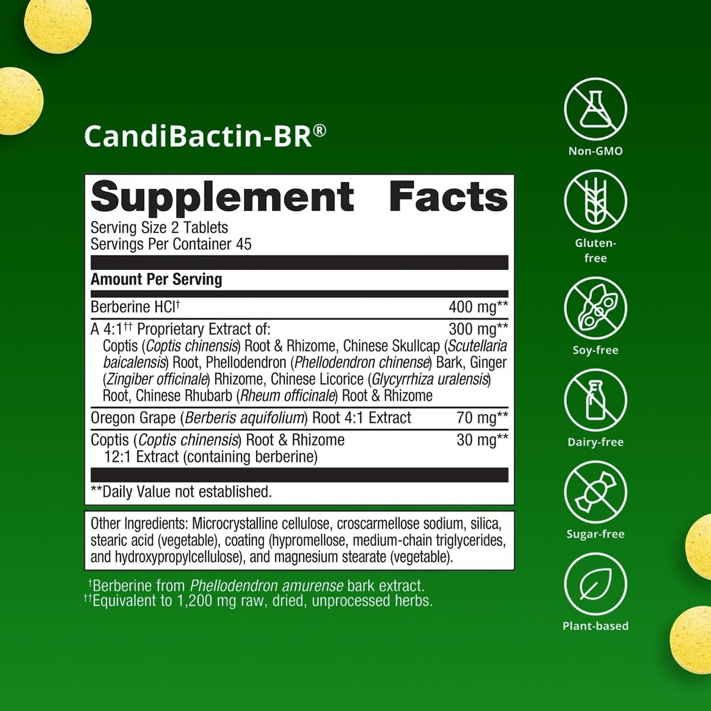 Metagenics CandiBactin-BR – Concentrated Berberine for Intestinal Support – 90 Tablets - görsel 5