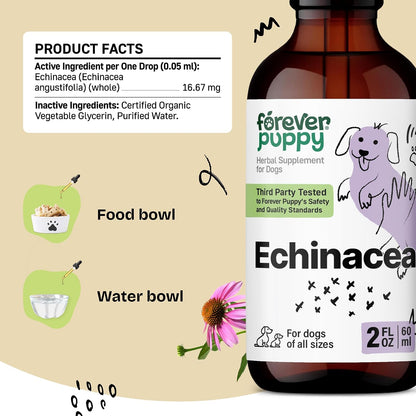 Forever Puppy Echinacea Drops for Dogs, 60 ml – Natural Immune Support Tincture