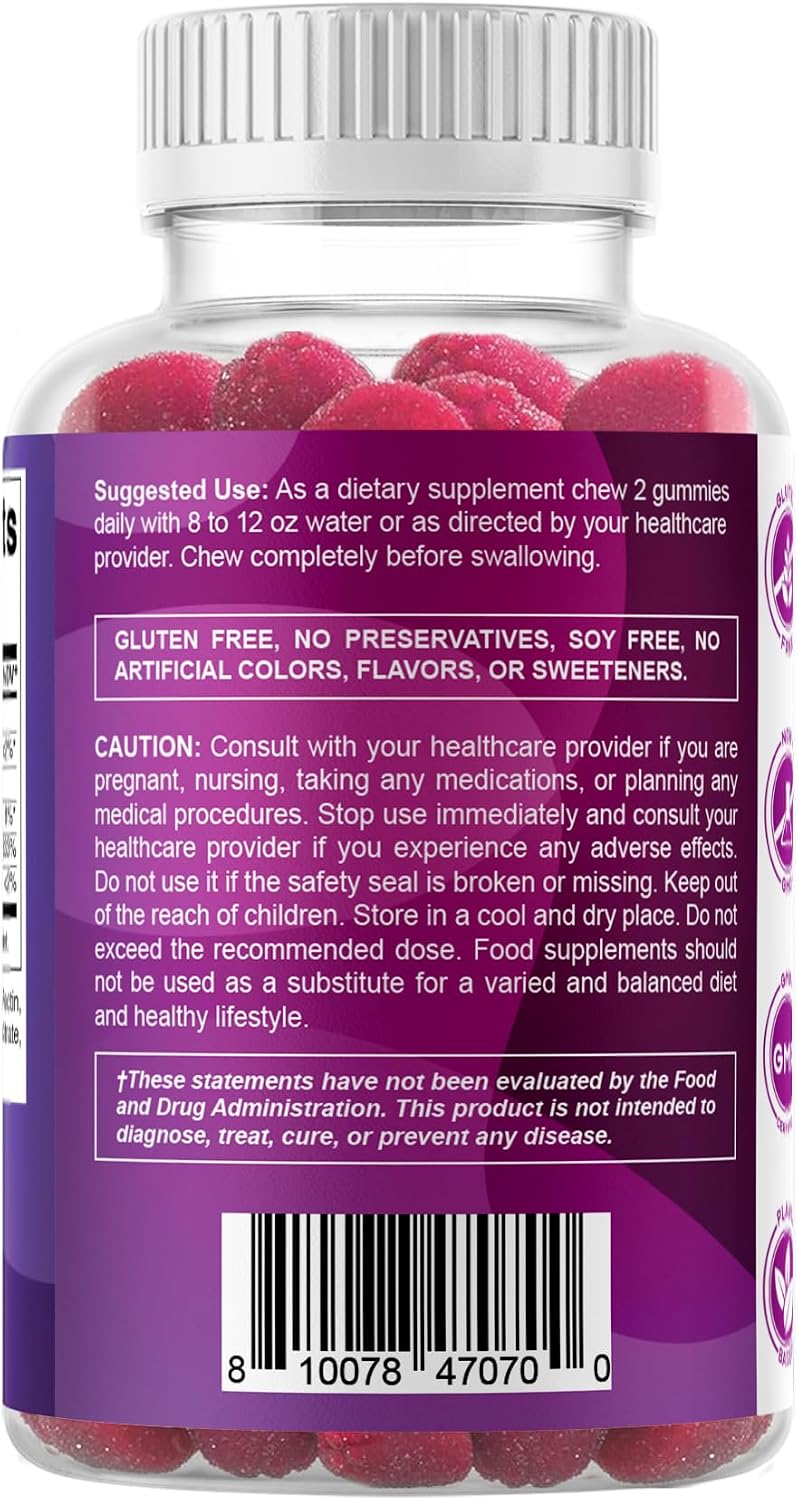 Vitamatic Biotin Gummies 10,000 mcg – 60 Vegan Gummies for Hair, Skin & Nails - görsel 8