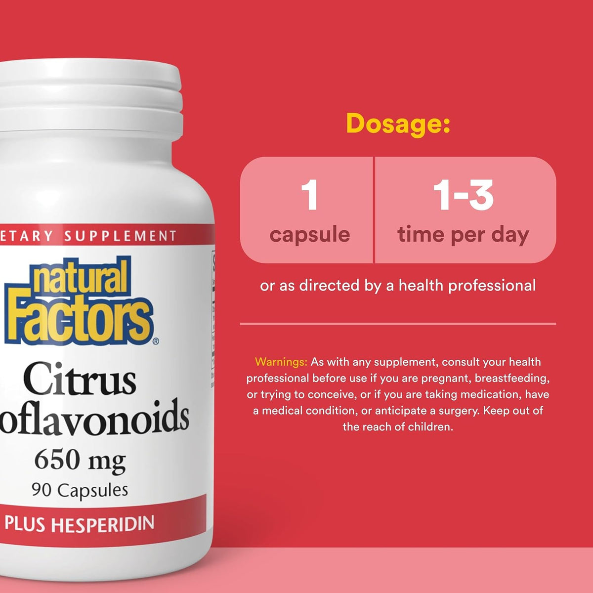 Natural Factors Citrus Bioflavonoids 650 mg – 90 Capsules - görsel 3