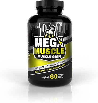 PETBEING Mega Muscle for Dogs - Daily Chewable Multivitamin Tablets, Chicken Flavour, 60 Count