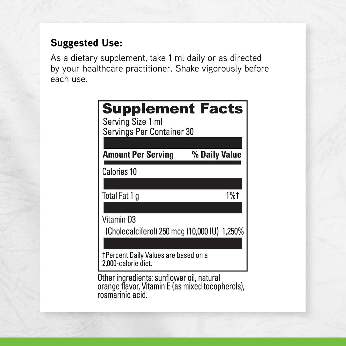 DAVINCI Labs Liquid D3 1,000 IU – Vitamin D Supplement for Bone, Immune & Heart Health – Gluten-Free, Vegetarian – 30 ml (30 Servings) - görsel 6