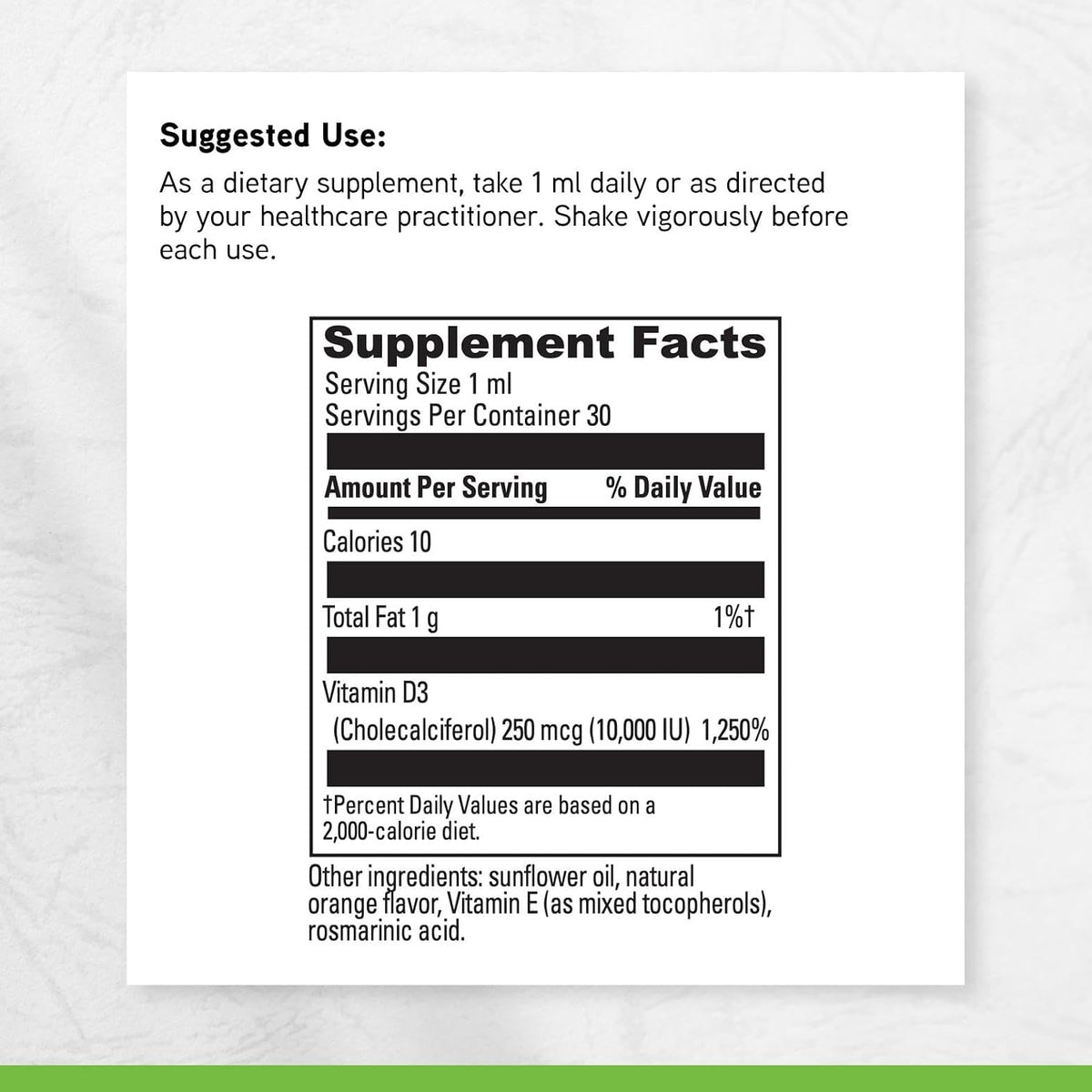 DAVINCI Labs Liquid D3 1,000 IU – Vitamin D Supplement for Bone, Immune & Heart Health – Gluten-Free, Vegetarian – 30 ml (30 Servings) - görsel 6