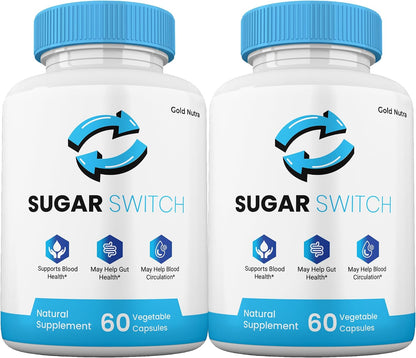 SugarSwitch Capsules – All Natural Glycogen Support Supplement (2 Pack)