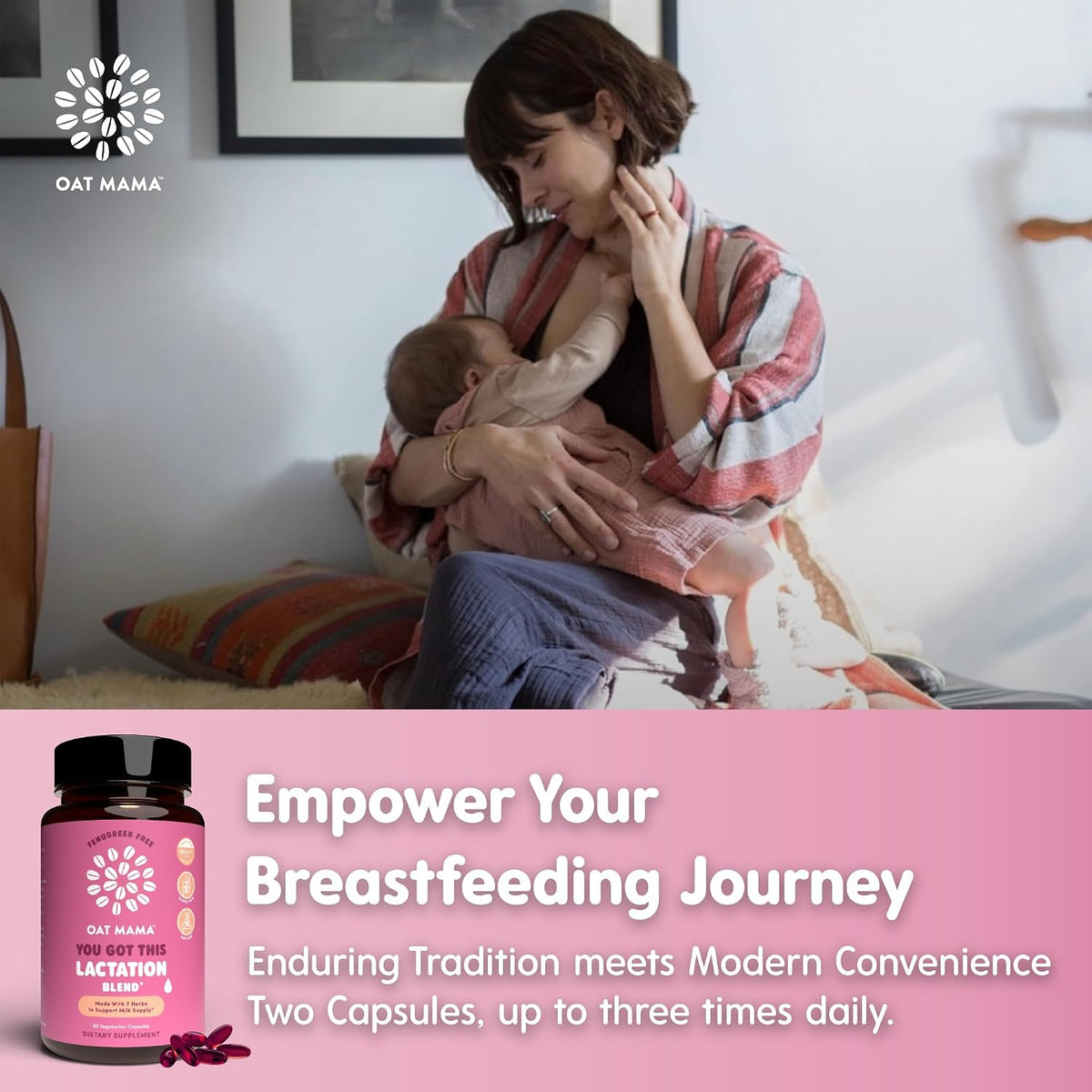 OAT MAMA Organic Lactation Supplement - Fenugreek-Free Herbal Blend with Milk Thistle, Shatavari & Moringa - görsel 5