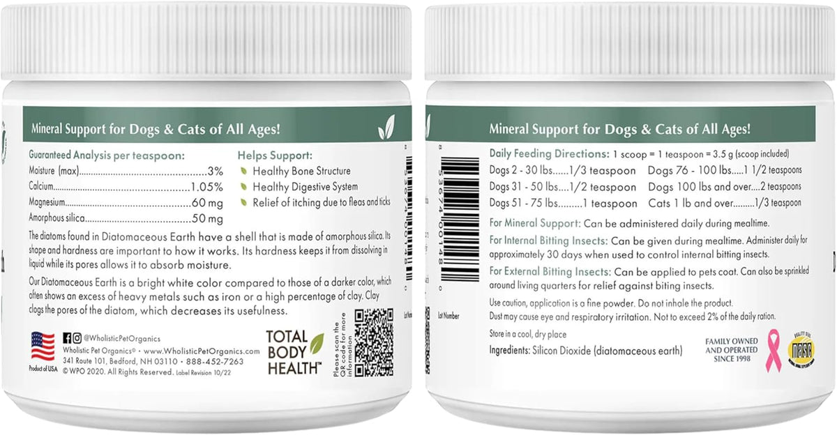 Wholistic Pet Organics Diatomaceous Earth - – External Use: Apply topically to assist with minor skin irritations – Image 9