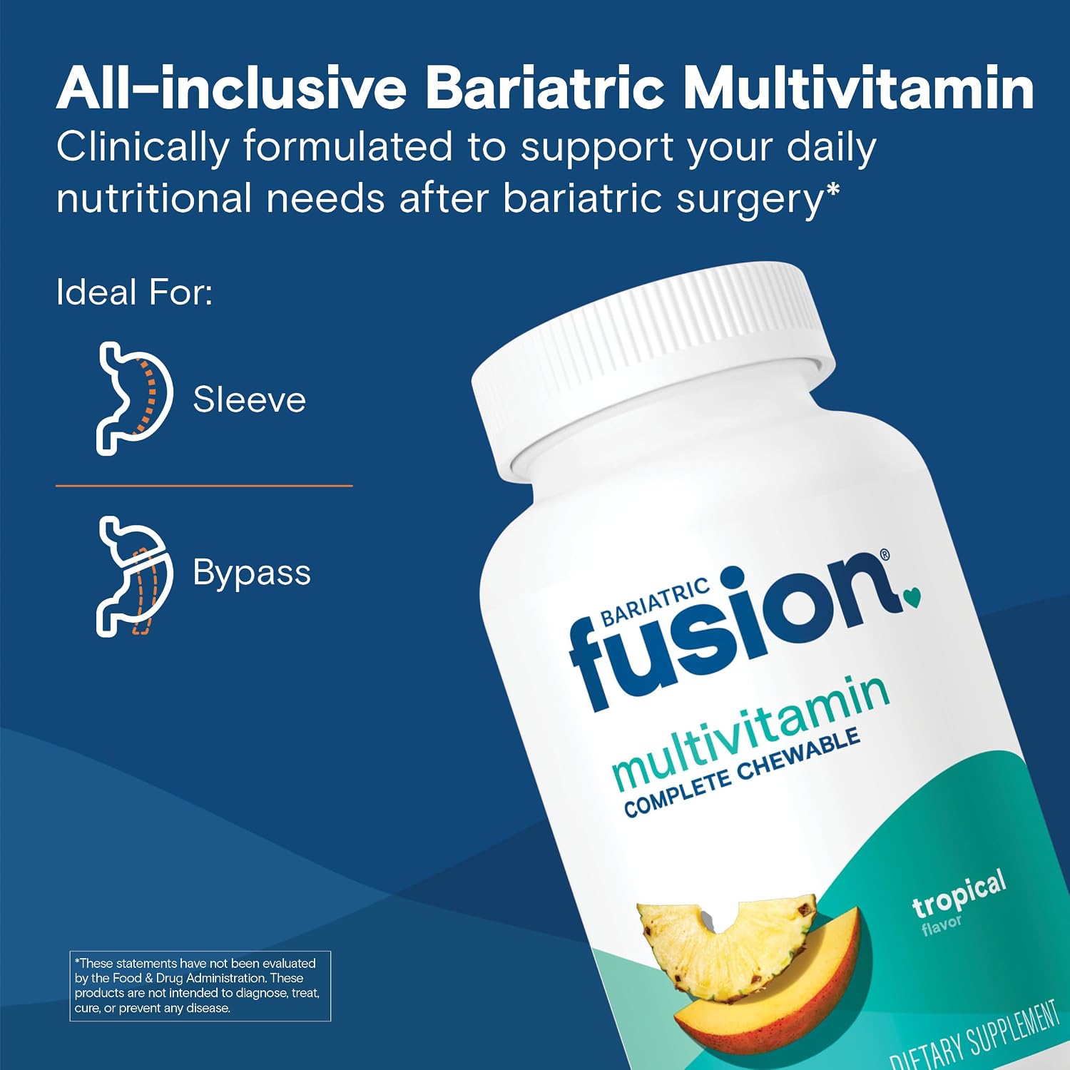 Bariatric Fusion Complete Chewable Multivitamin with Iron - Tropical Flavour - görsel 2