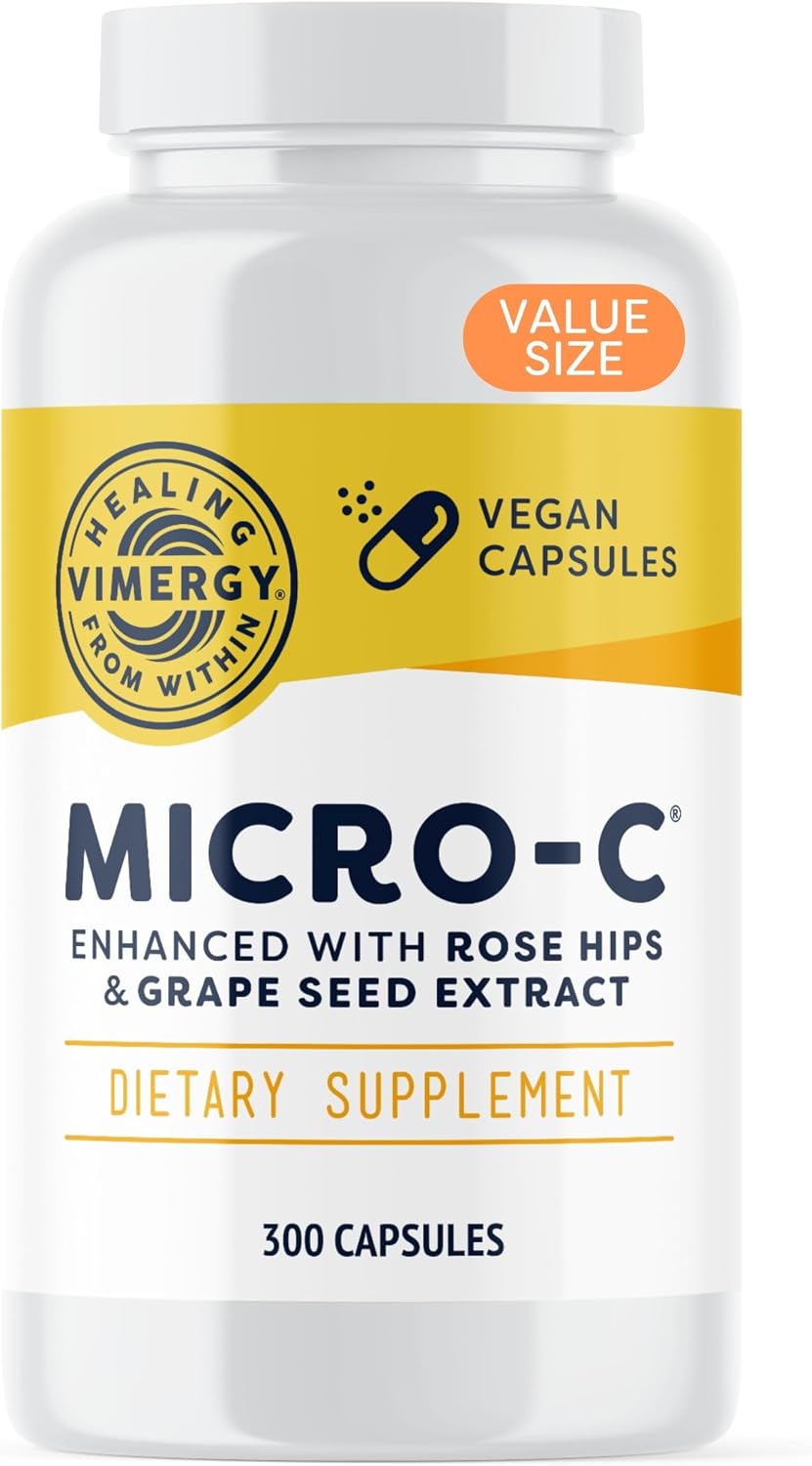 Vimergy Micro-C® Vitamin C Capsules – 500 mg per Capsule, Supports Immune Health, Promotes Collagen Production, Supports Healthy Bones*, Kosher, Vegan and Gluten-Free (90 Capsules) - görsel 7
