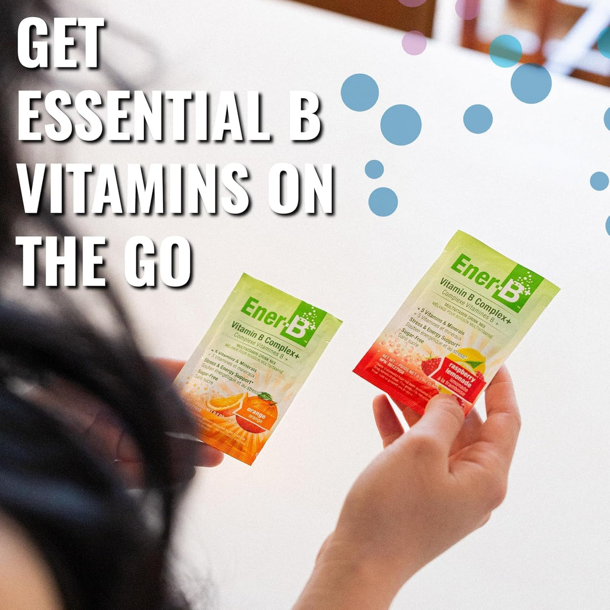 Ener-B+ Sugar Free Multivitamin Drink Mix, Vitamin B - Orange, 30 Sachets - görsel 4