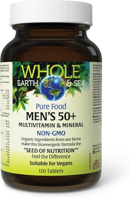 Natural Factors Whole Earth & Sea Men's 50+ Multivitamin & Mineral