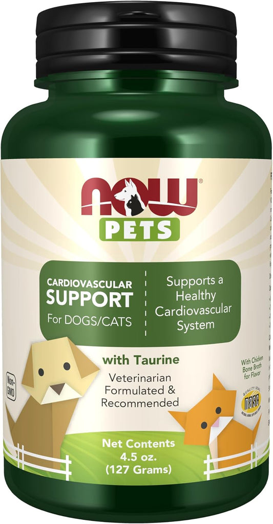 NOW Pet Health, Cardiovascular Support Supplement, Formulated for Cats and Dogs, NASC Certified, Powder, 127 g
