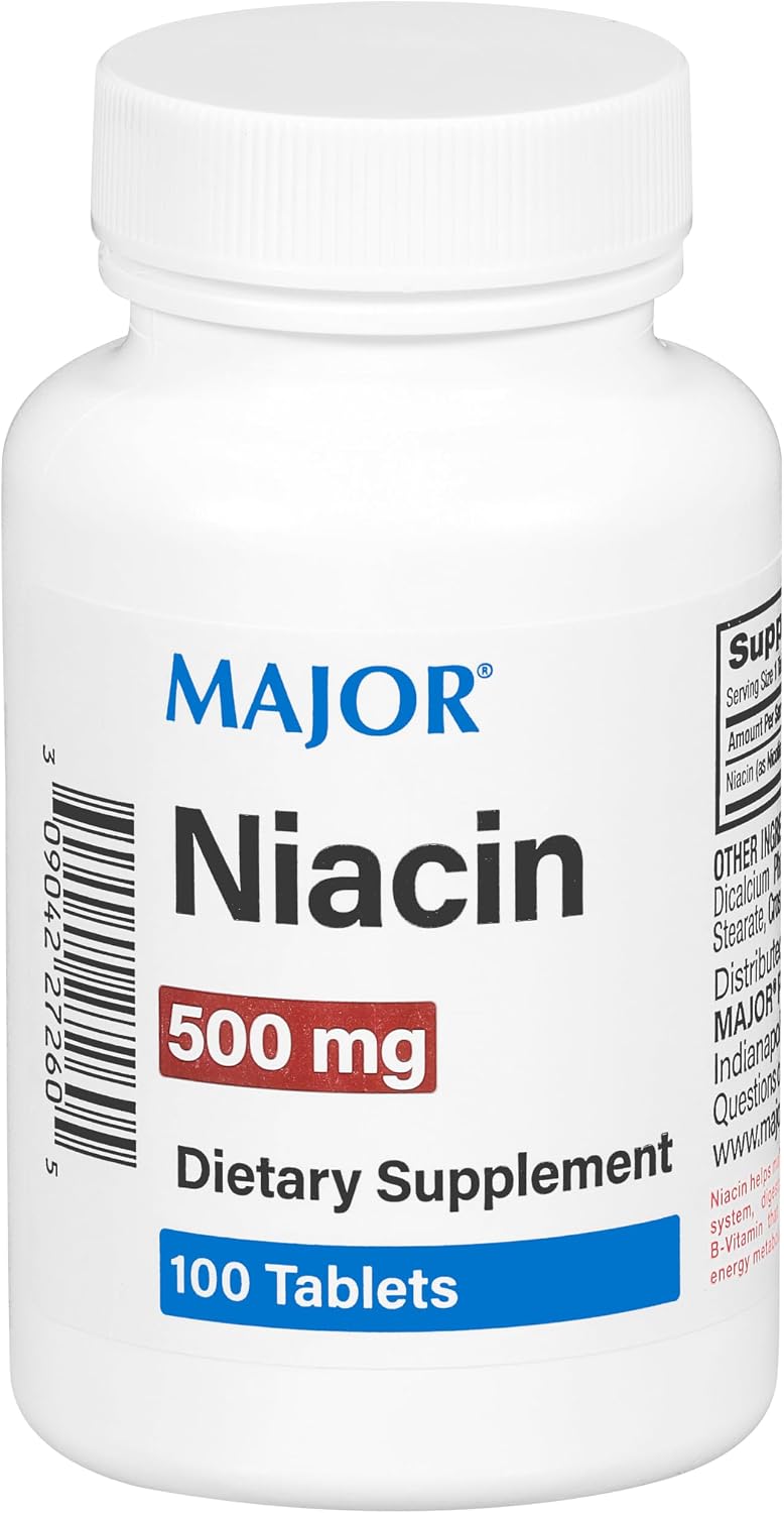 Major Niacin 500mg Tablets, 100 Tablets - görsel 1