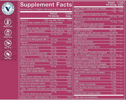 The Vitamin Shoppe Ultimate Woman’s Gold Multivitamin with Iron, B Vitamins & Vitamin D3 - 90 Tablets (2-Month Supply)