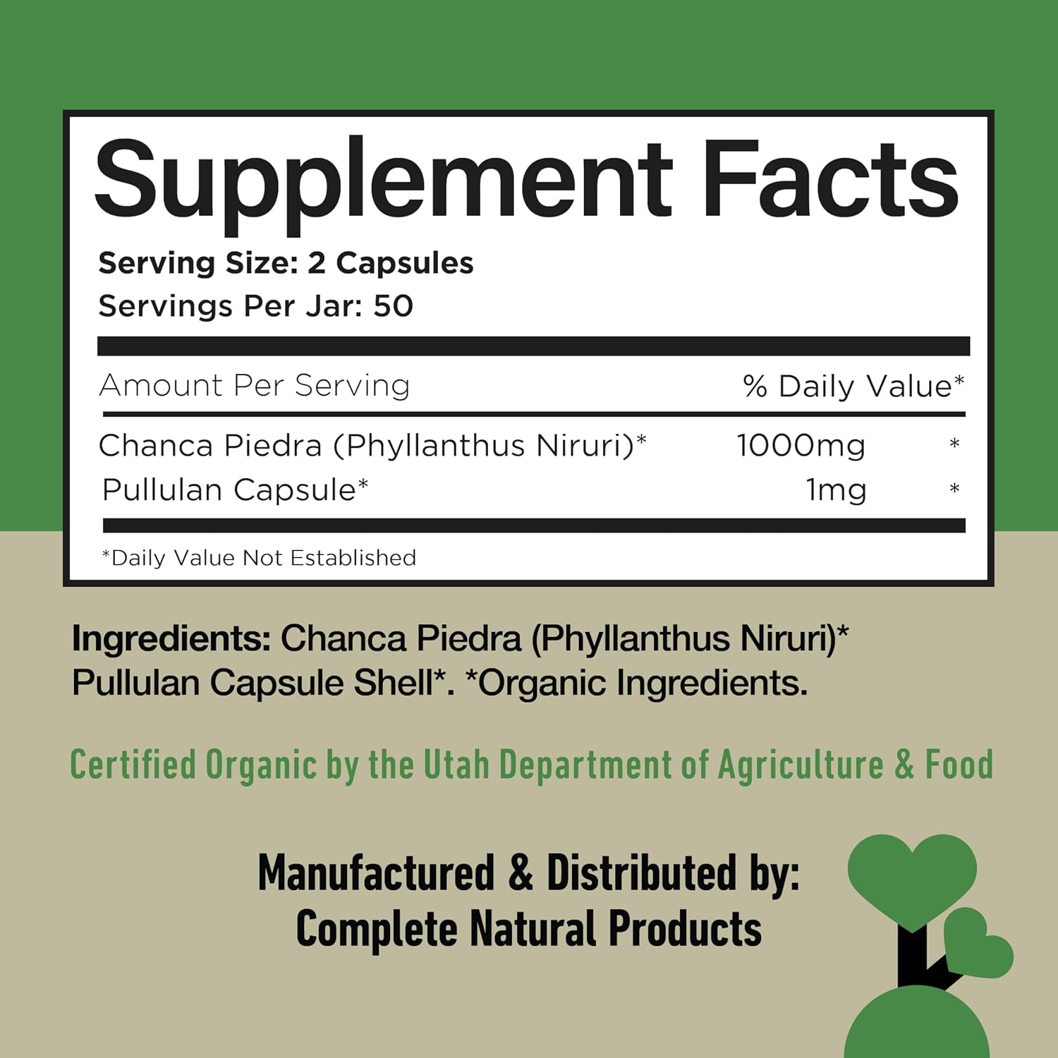 Chanca Piedra Organic Capsules 500mg – Stonebreaker Food Supplement - görsel 6
