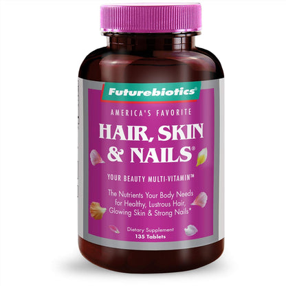 Futurebiotics Hair, Skin & Nails Beauty Multivitamin - USDA Certified Organic - 135 Tablets