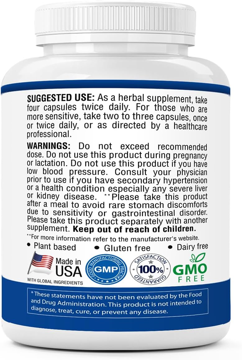 Longevity Blood Pressure Formula [150 Capsules] – Food Supplement with 12+ Natural Herbs - görsel 4