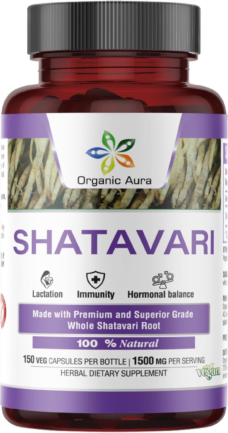 Shatavari Root Powder Capsules. Original and Whole Root Herbal Supplement. Daily Women's Wellness & Vitality Support. Pure, Safe & Minimally Processed. Veg Capsules - No Fillers or Additives. - görsel 1
