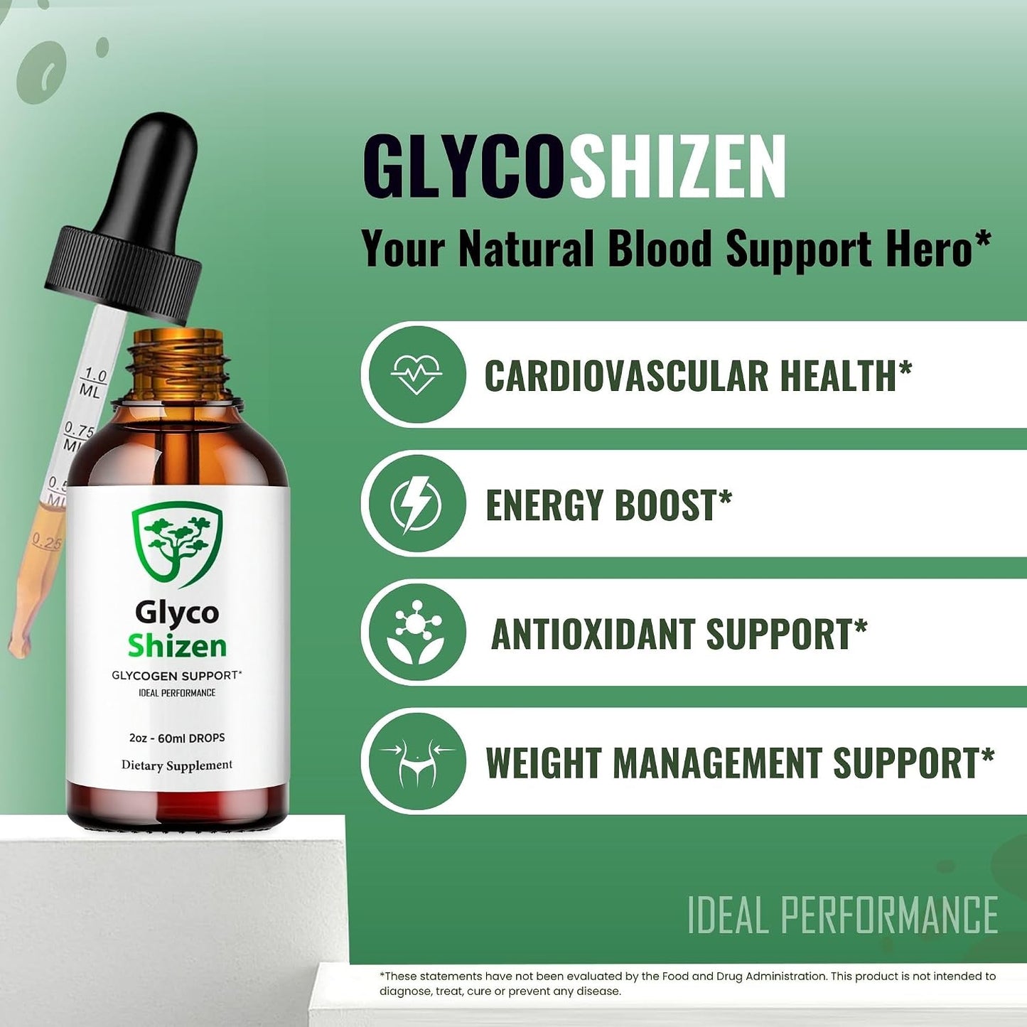 Glyco Shizen Drops - Advanced Support Premium Formula - High Strength Liquid Supplement (5 Pack) - görsel 4