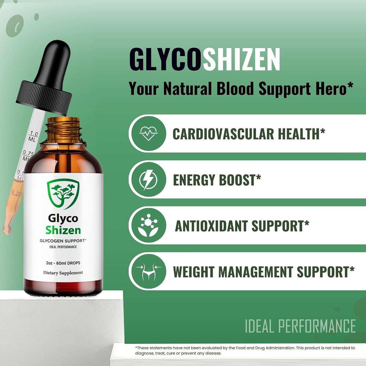 Glyco Shizen Drops – Advanced Support Premium Formula Liquid Supplement (2 Pack) - görsel 4