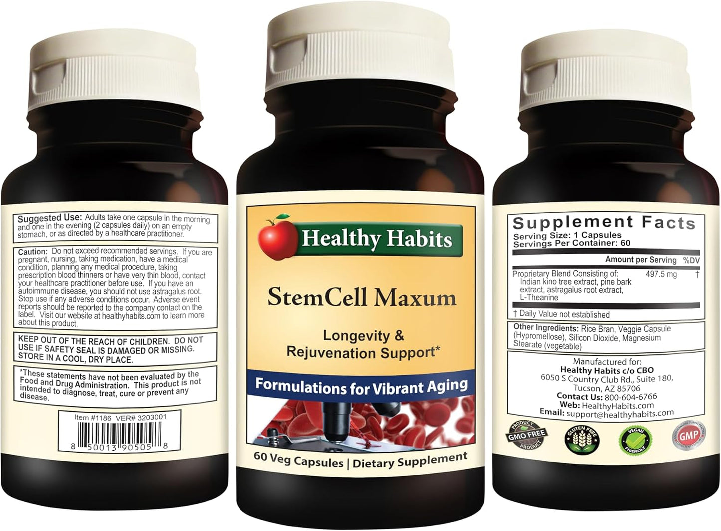 Healthy Habits StemCell Maxum Plant Based Age-Defying Support Supplement - görsel 2