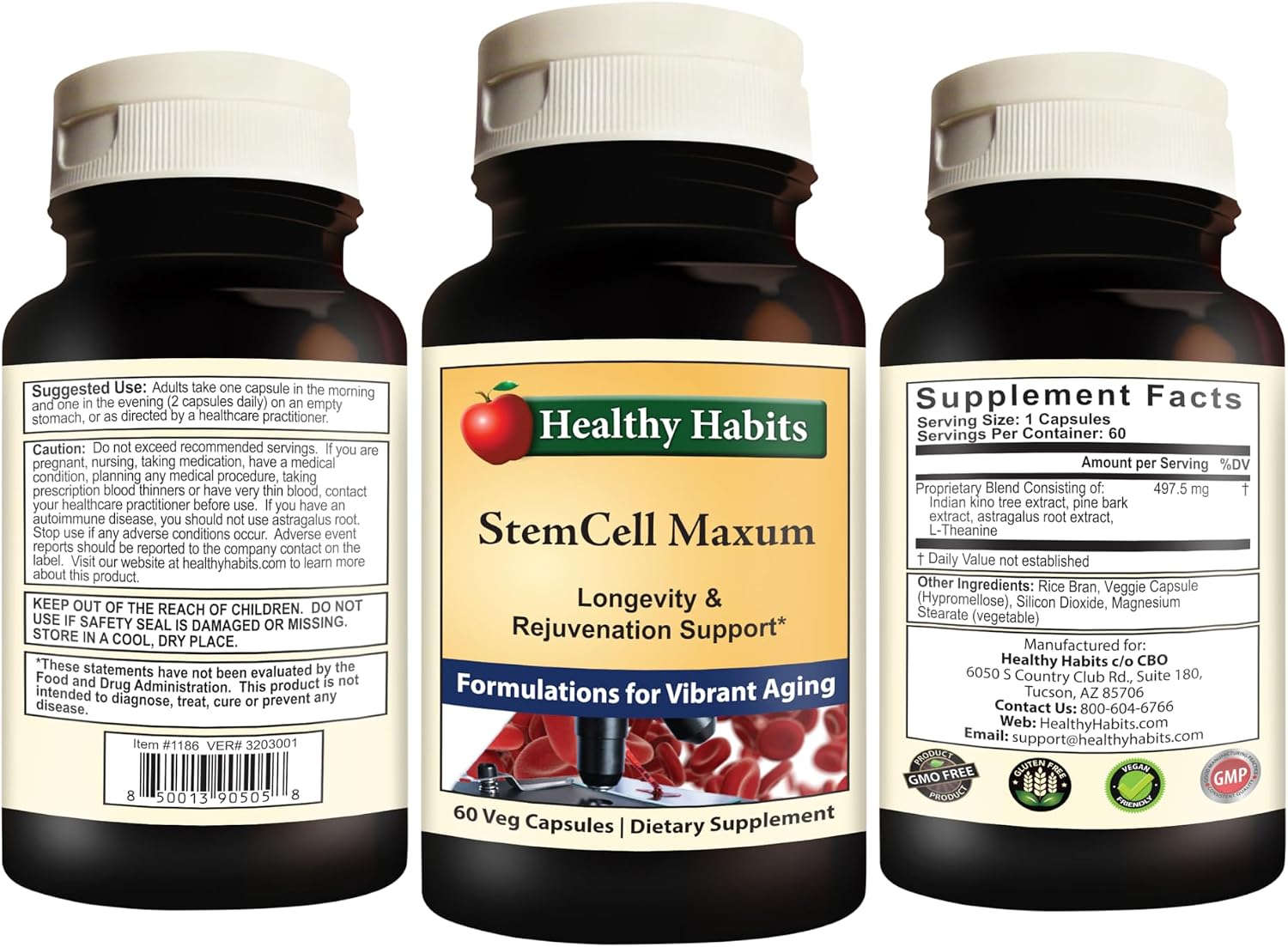Healthy Habits StemCell Maxum Plant Based Age-Defying Support Supplement - görsel 2