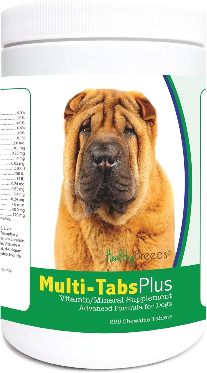 Healthy Breeds Chinese Shar Pei Multi-Tabs Plus Chewable Tablets, 365 Count - görsel 1