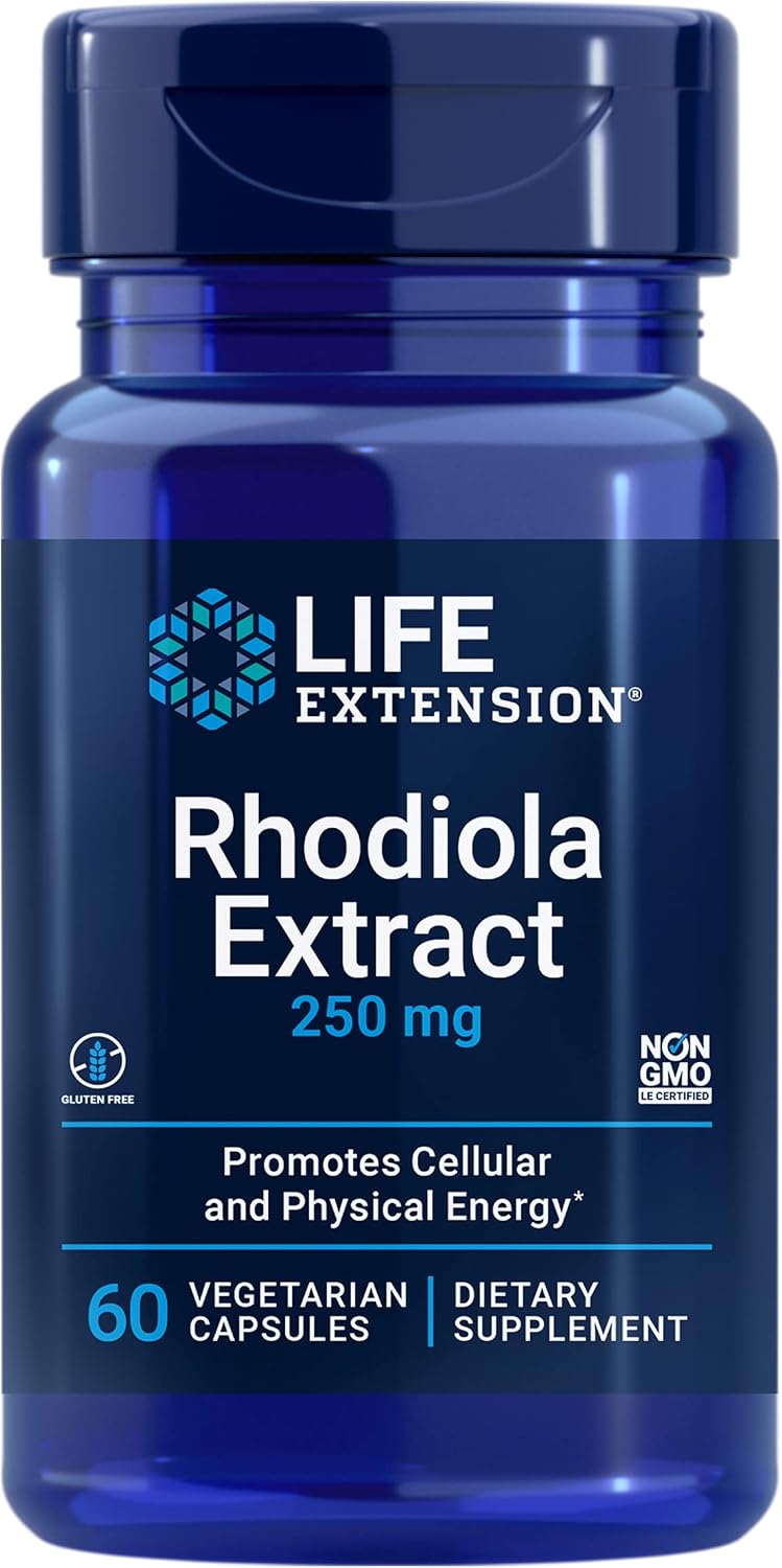 Life Extension Rhodiola Extract, 250 mg, 60 Capsules - görsel 1
