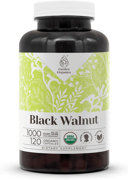 Black Walnut USDA Organic Alcohol-Free Extract | High-Potency Tincture | Certified Organic Black Walnut (Juglans Nigra) Dried Hull (4 oz / 118 ml)