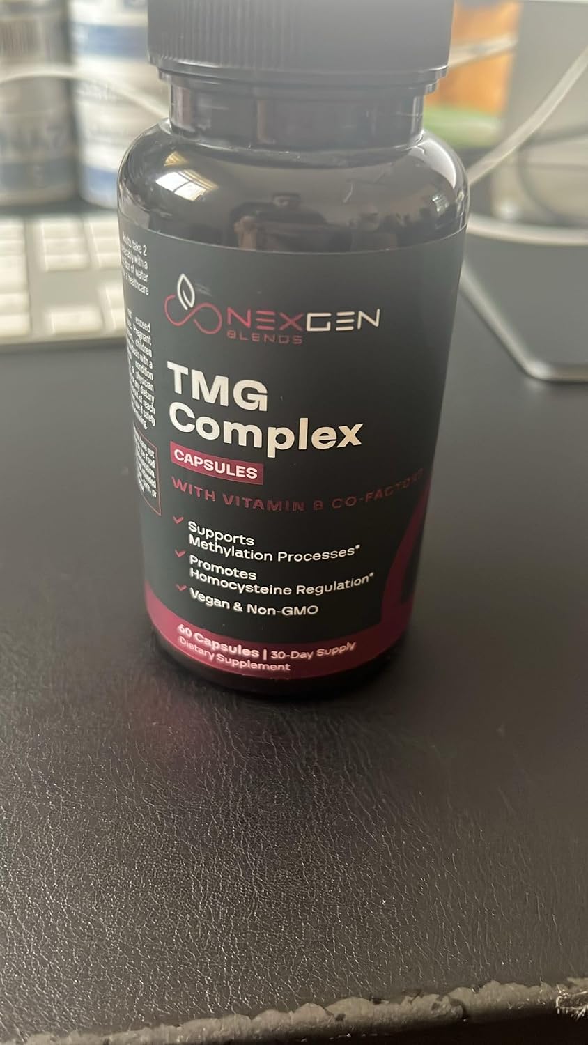 TMG Trimethylglycine Supplement with Methyl B Complex - 500mg Betaine TMG with Methylated B Vitamins for Homocysteine Support - Vegan & Non-GMO (1 Month Supply) - görsel 7