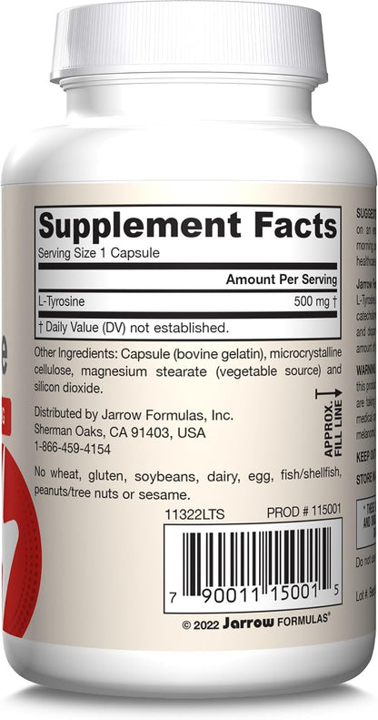 Jarrow Formulae L-Tyrosine 500 mg - 100 Capsules