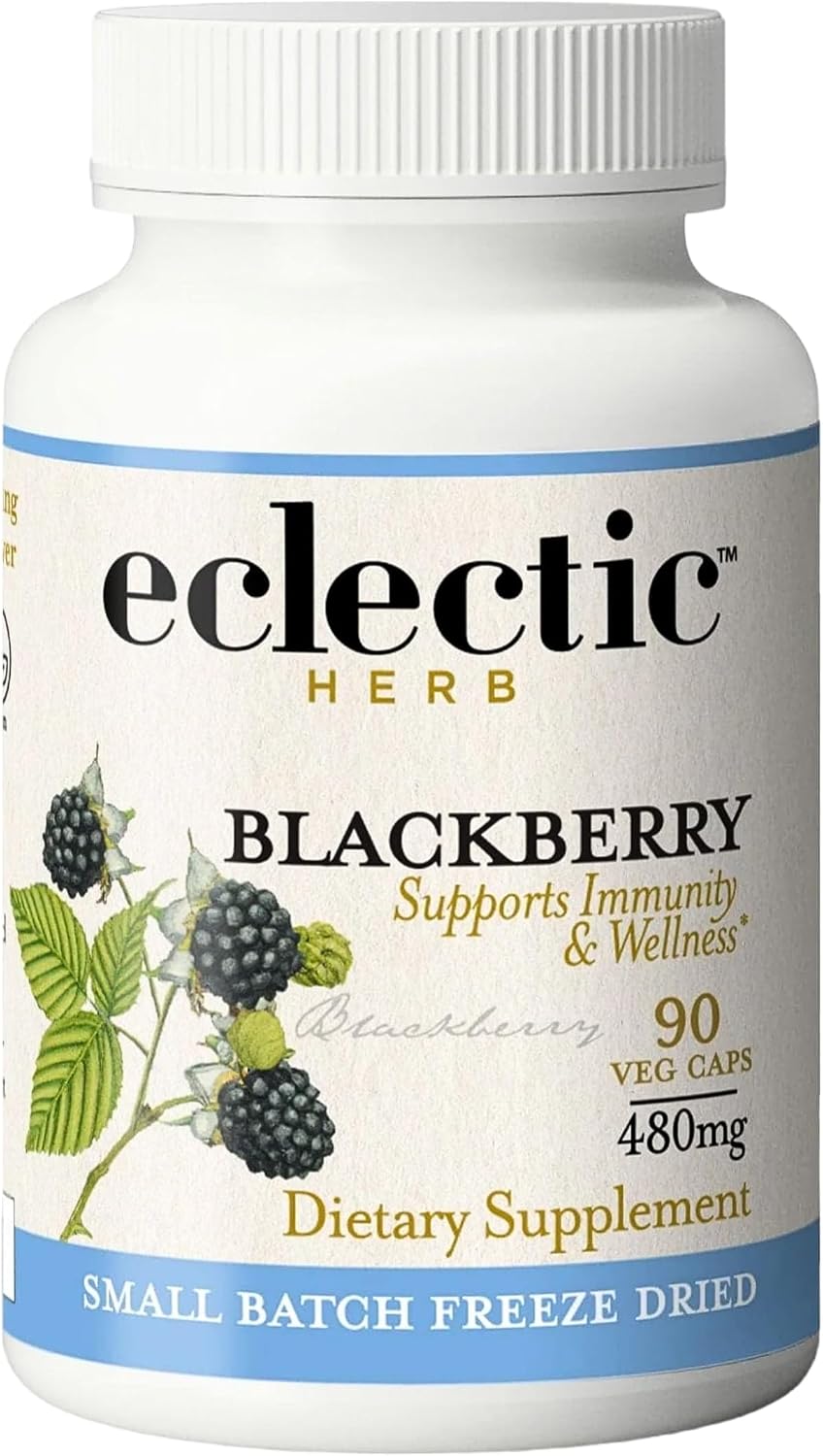 Eclectic Herb - Organic BlackBerry Fruit Capsules - Freeze-Dried Superfood, 90 Count - görsel 1