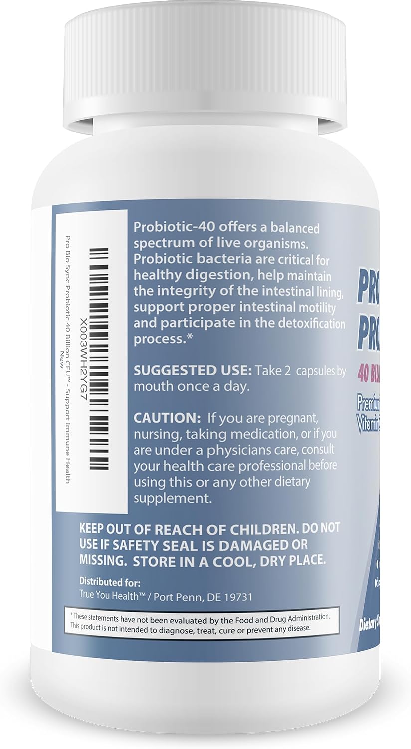 Pro Bio Sync Probiotic 40 Billion CFU – Premium Probiotic Supplement with Immune Support - görsel 3