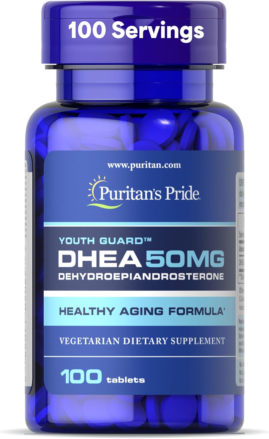 Puritan's Pride Youth Guard DHEA 50mg - 100 Tablets - görsel 1
