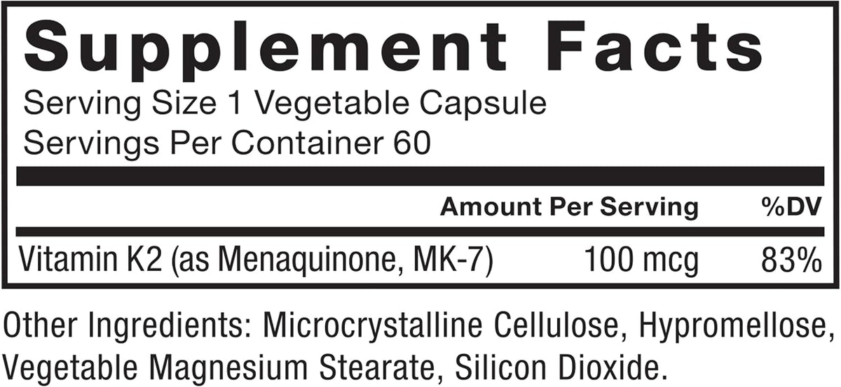 Force Factor MK-7 Vitamin K2 100mcg, Bone Support, Heart Health, Bio-available, Vegan, Non-GMO, 60 Vegetable Capsules - görsel 6