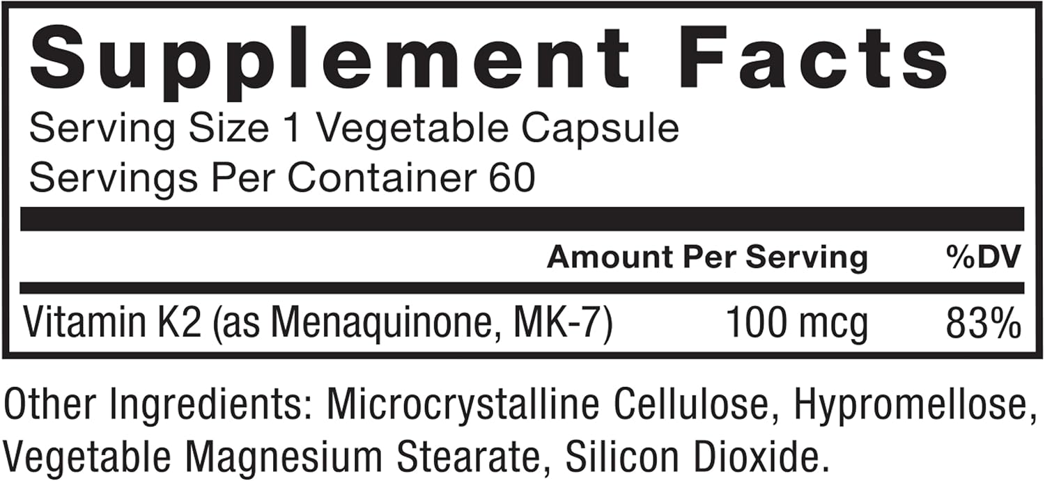 Force Factor MK-7 Vitamin K2 100mcg, Bone Support, Heart Health, Bio-available, Vegan, Non-GMO, 60 Vegetable Capsules - görsel 6