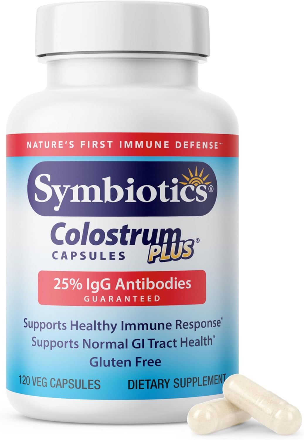 Symbiotics Colostrum Vegetable Capsules – Immune & Gut Support with Lactoferrin and Naturally Occurring IgG - görsel 1